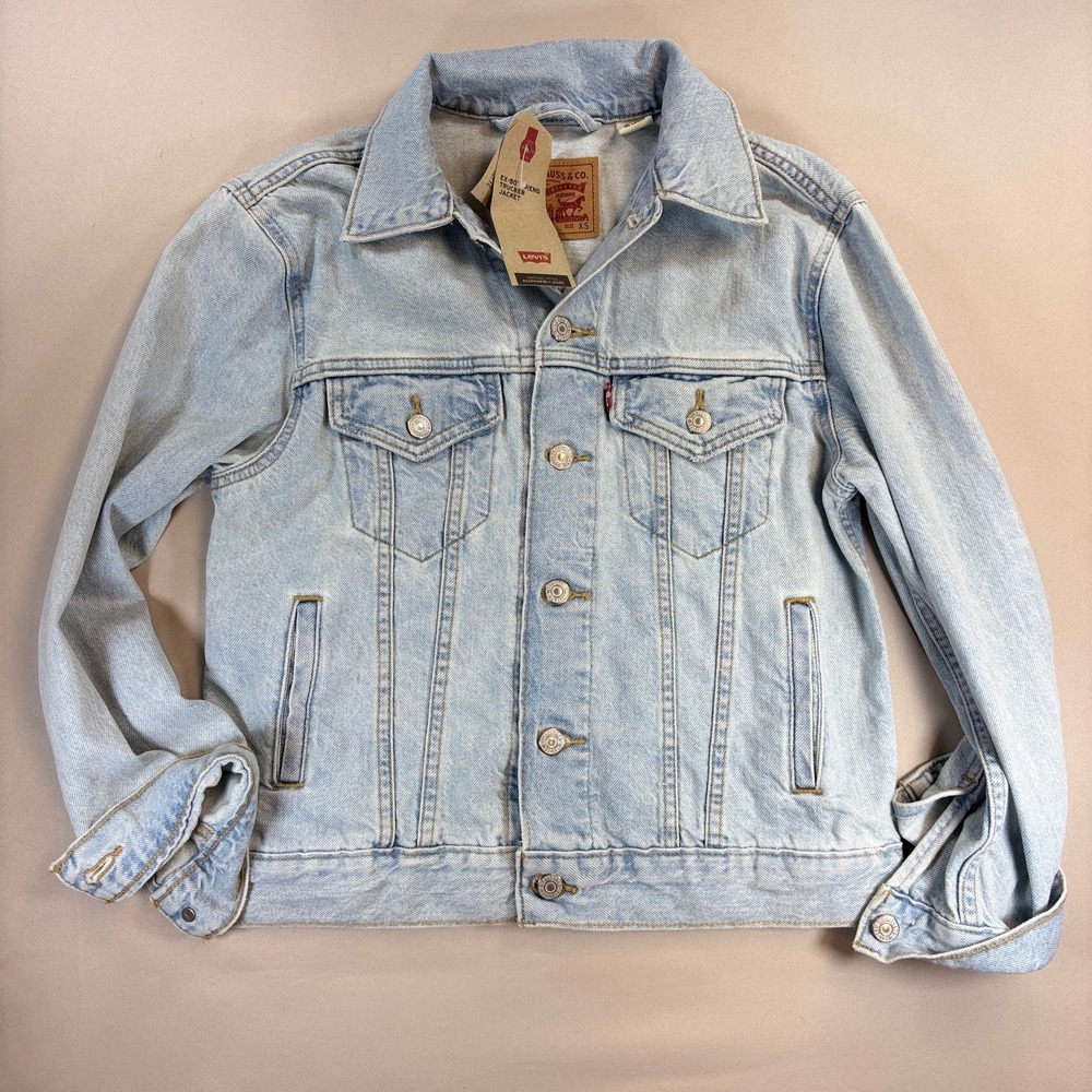 Levi's Ex-Boyfriend Trucker Jacket Women's XS Light Wash Denim Jean Jacket NWT